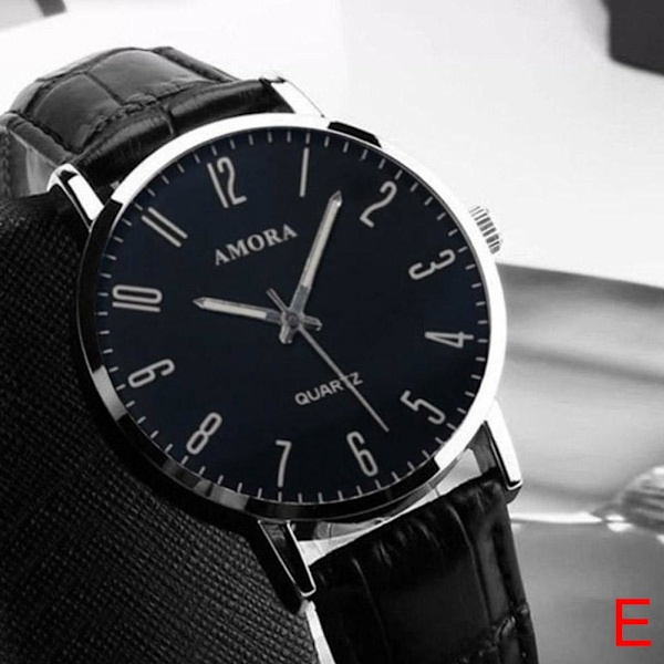 Klocka för män Ej vattentät Original Rostfritt Stål Quartz Bla Black One size
