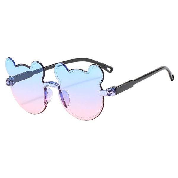 Flickor Pojkar Bågformade Solglasögon Tecknad Björn Barn Utomhus Sol blue+pink one-size