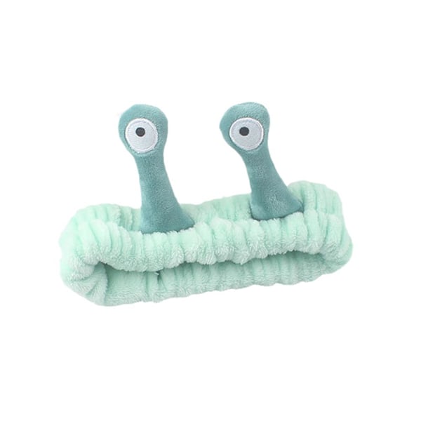 Cartoon Big Eye Snail Headband Elastic Hair Band Wash Face Hairb green One-size