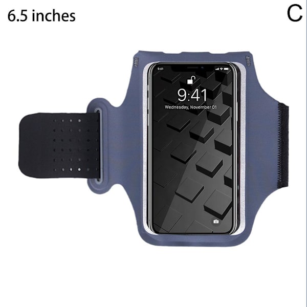 Mobiltelefon Armband Fodral Löparväska För Mobil Utomhus Promenader N black 6.5in