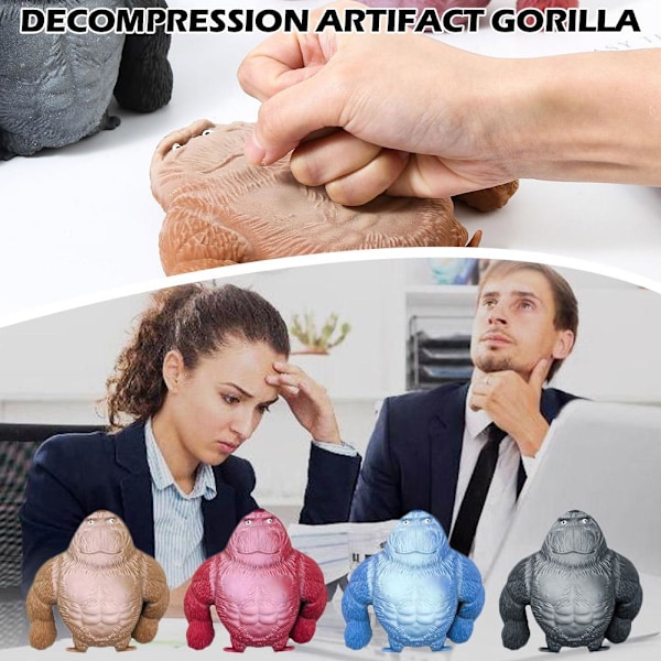 Mini Kreativ Gorilla Squishy Leksak Simuleringsapa Sträck T red onesize