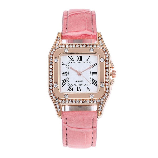 Dam Quartz Klocka Fyrkantig Form Mode Retro Stil Damklocka White One size