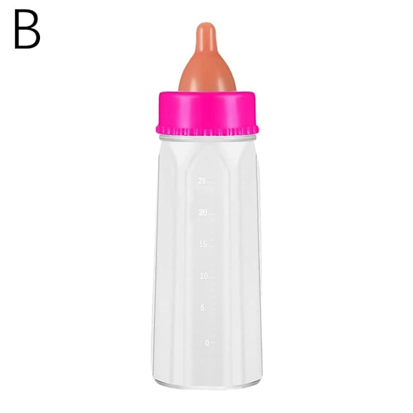 Nappflaskor för babydockor, magisk set med försvinnande mjölk, låtsaslek White 1pcs