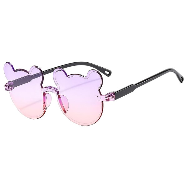Flickor Pojkar Bågformade Solglasögon Tecknad Björn Barn Utomhus Sol PINK one-size