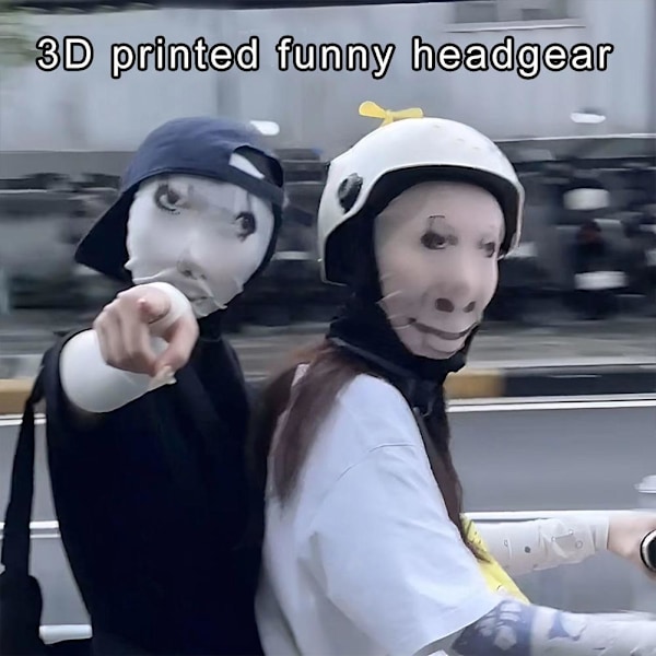Rolig 3D Balaclava Mask Sömlös Design Parodi Ansiktstryck Mask Fi 005 1pc
