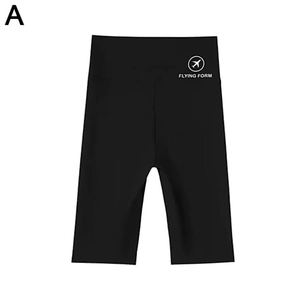 Yoga Fitness Shorts för kvinnor - Fem små högmidjade yogashorts black L50-62kg