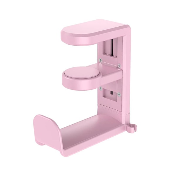 360° PC Gaming Hörlurar Headset Hörlursställ Krok Under Skrivbord pink one-size