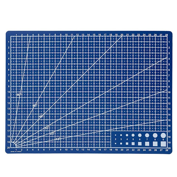 A3, A4, A5 SKÄRMATTA HALKFRI SJÄLVLÄKANDE MED TRYCKTA RUTNÄT A5 Green 1pc