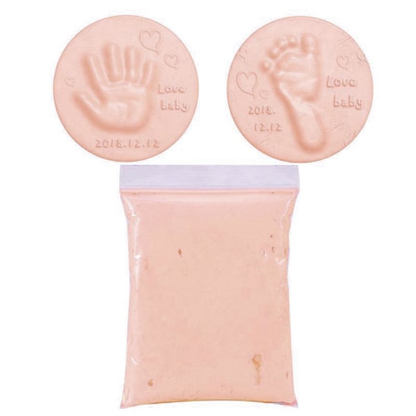 1 förpackning med 20g baby hand- och fotavtryckslera pink 20g