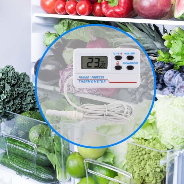 2-pack digital kyl-frystermometer med temperaturlarm