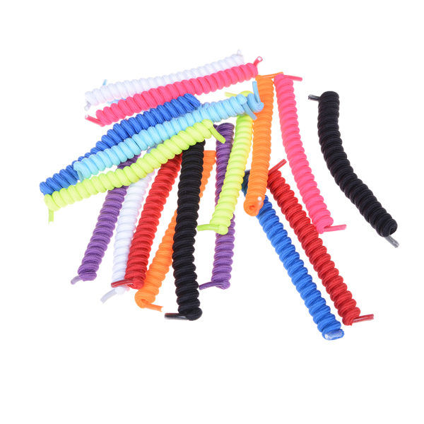 Elastic No Tie Lockiga skosnören Coiler Elastic Twisty Unisex Fi Fluorescent Orange 0