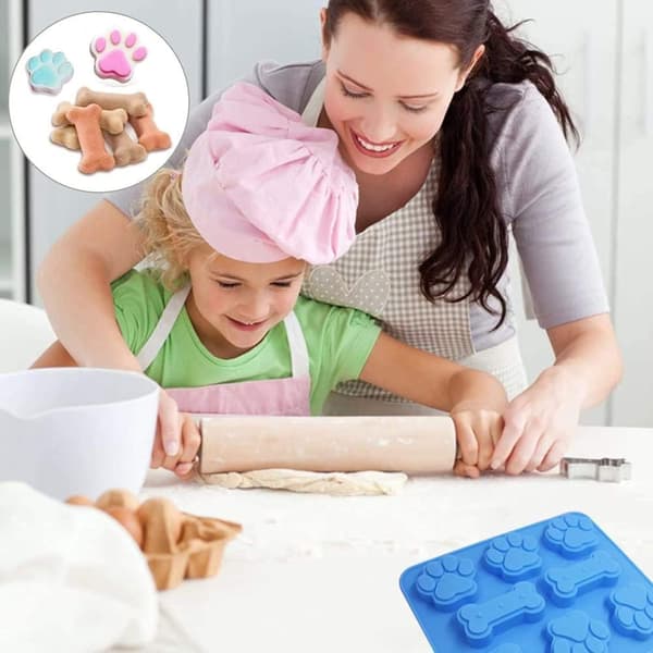 2-pack molds för valptassar och hundben Silikonformar för molds