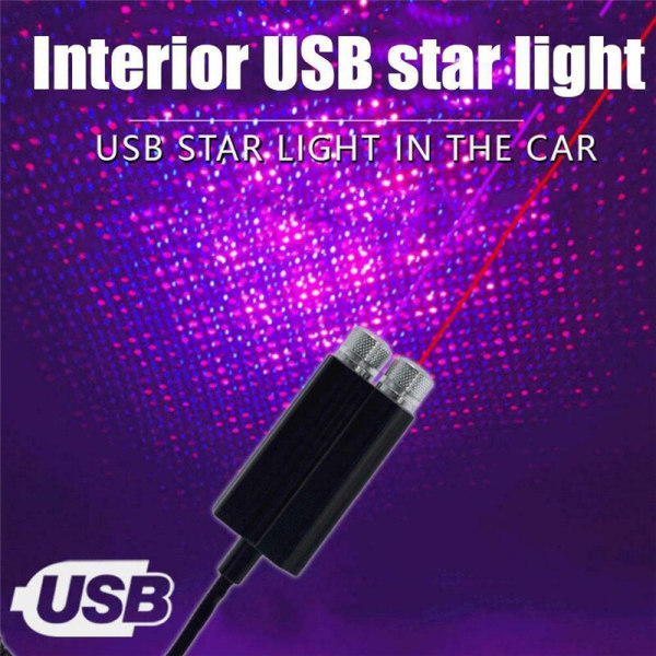 Biltak Stjärnljus USB LED-lampor Starry Atmosphere Projector Night Home Decor Galaxy Lights