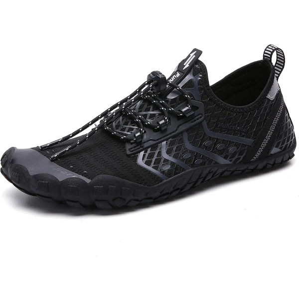 Vattenskor Strandsport, Svart Grå (45, Inre längd: 288 mm) Black Grey 45,Inner Length:288mm