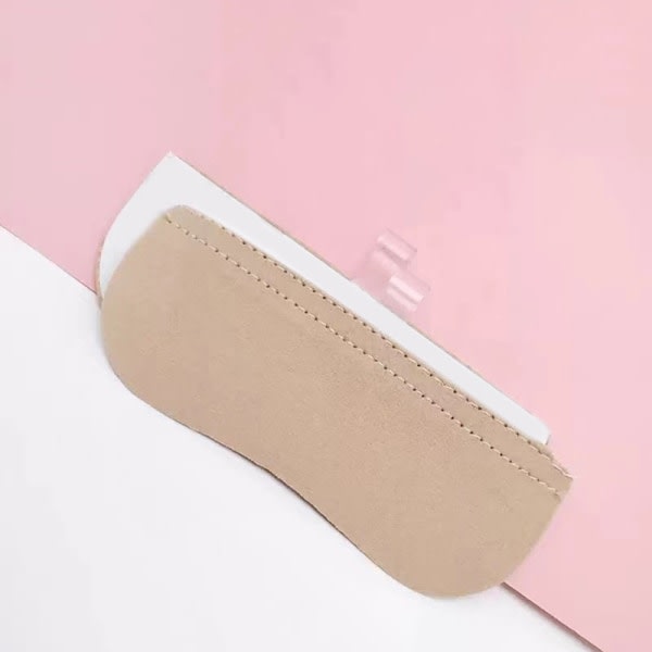 1 par mjuka PU-skokuddar Kuddfoder Grip Baksida Hälinlägg I Apricot Rectangular