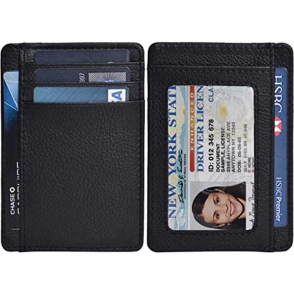 Herrplånbok Liten och kompakt design plånböcker i äkta läder för M