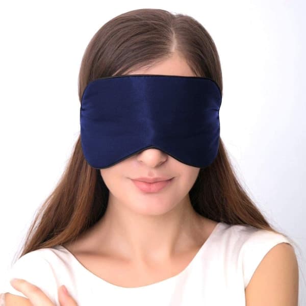 Silkes ögonmask, sovmask, justerbar rem, lätt blindfo