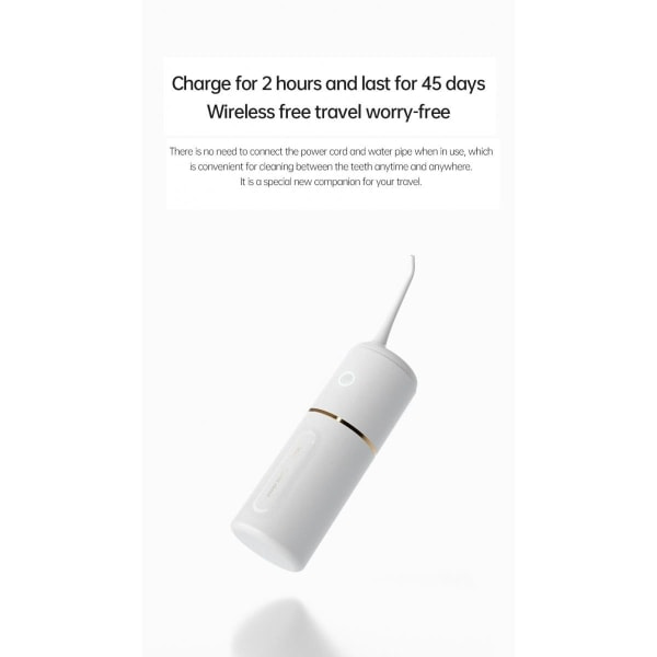 Oral Irrigator Uppladdningsbar bärbar tandrengöringsanordning 280 ml vattentät vattentank