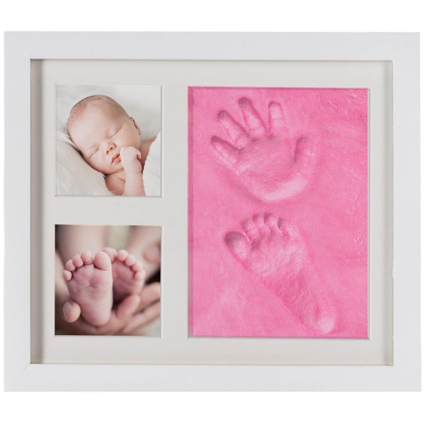 Baby fotoram Set Handprint Footprint och fotoram