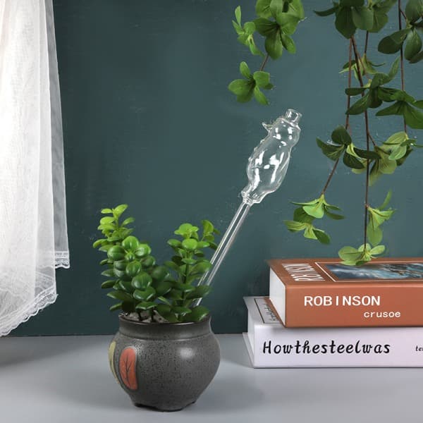 Bear Lazy Watering Device Hemtillbehör Transparent Glas Fl