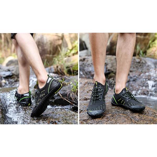 Vattenskor Strandsport, Svart Grön (39, Inre längd: 246 mm) Black Green 39,Inner Length:246mm