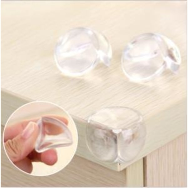 4-pack TESA självhäftande bordshörnskydd Stark vidhäftning för att skydda babyn Transparent och dold