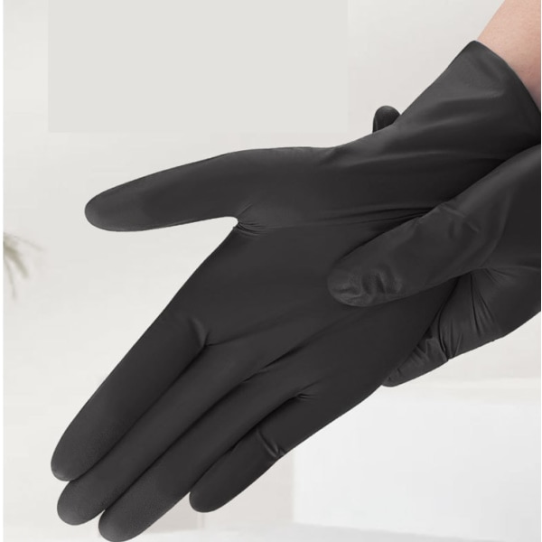 Svarta nitrilhandskar, kartong med 100 st, L