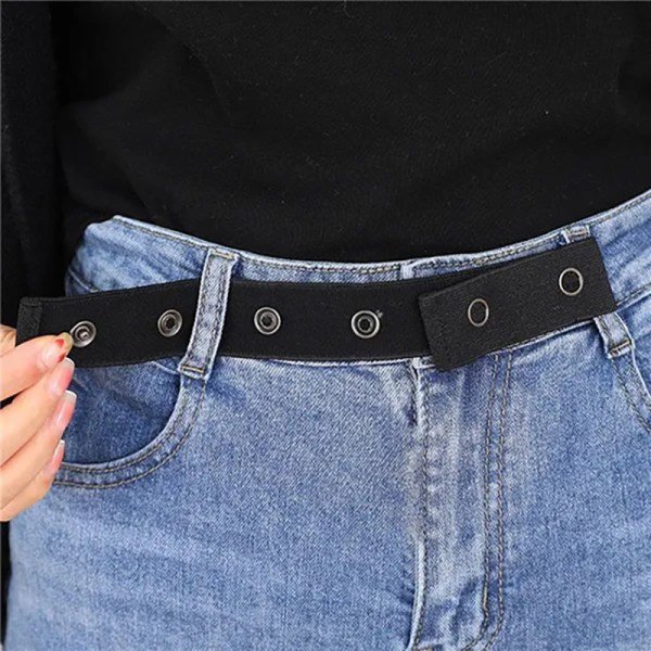 Bälten för kvinnor Spännefri elastisk osynlig för jeansbälte