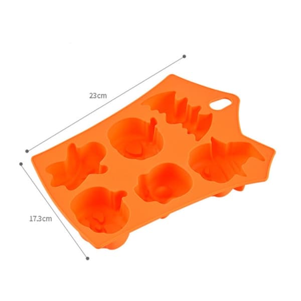 Spöklik Halloween-formad iskubbricka / molds - roliga läskiga mönster