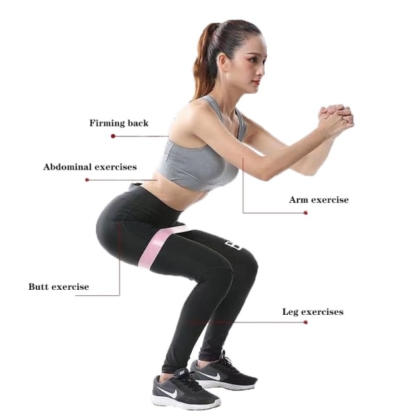 Fitness Elastiska motståndsband Hemträning Yoga Sport Motståndsband Stretching Pilates
