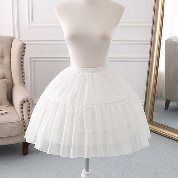 Dam Flickor Multi Layer Cosplay Lolita Petticoat Elastiskt midjeband Enkelt stål