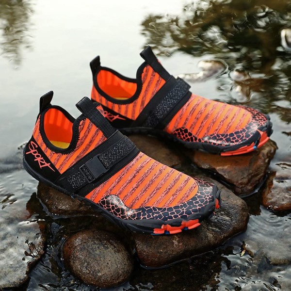 Men Beach Swim Pool Shoes Quick-Dry Sneakers, orange, EU 44 orange EU 44