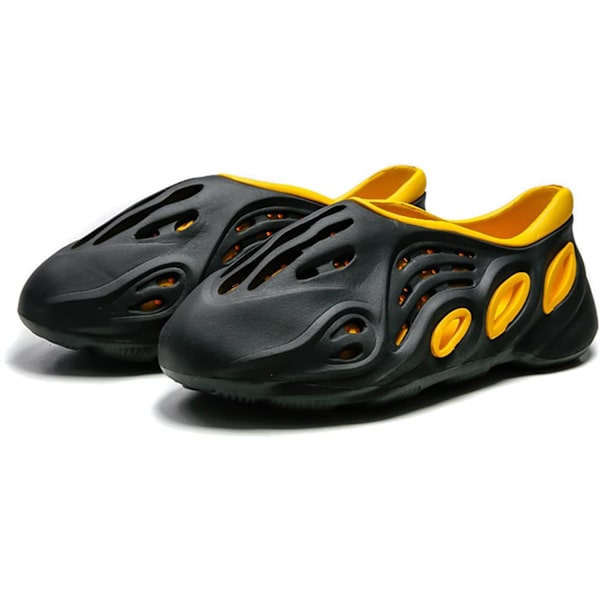 Damskor med hål för män ihåliga sandaler, svart gul, EU 39 Black Yellow EU 39