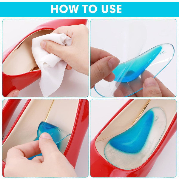 3 par Gel Arch Support innersulor, ortotiska innersulor silikon