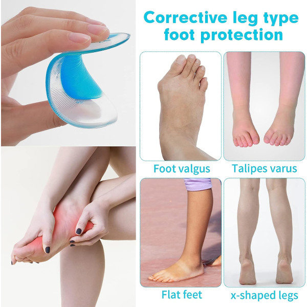 3 par Gel Arch Support innersulor, ortotiska innersulor silikon