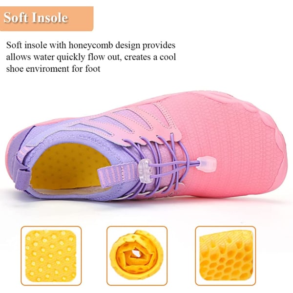 strandsko snabbtorkande sommarvattenskor rosa lila 38EU pink purple 38EU