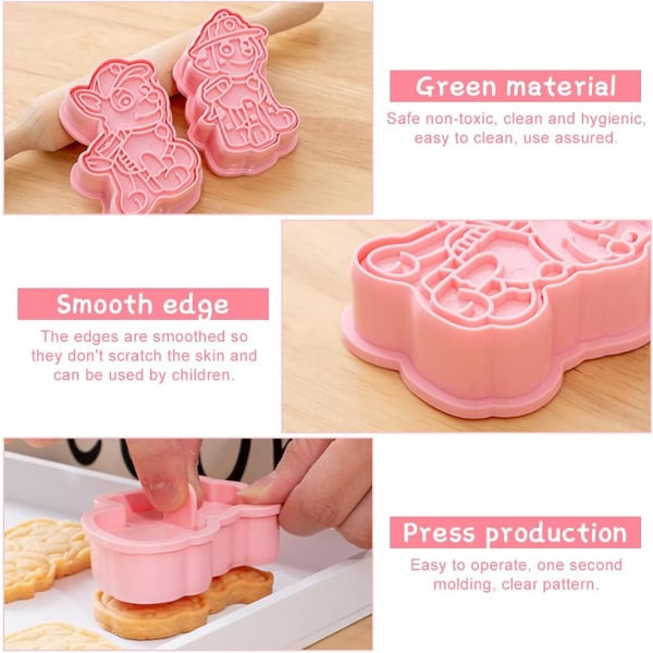 Cookie Cutter, 6 konditorivaror, set med plastskärare