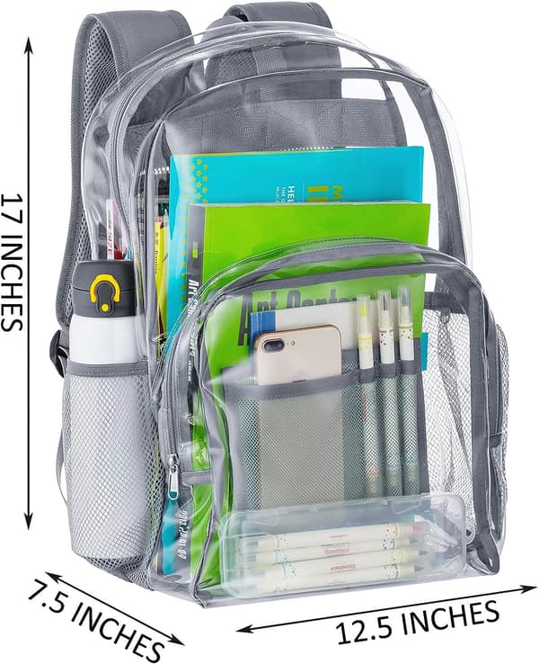 Vorspack Clear Backpack Heavy Duty PVC Transparent Ryggsäck