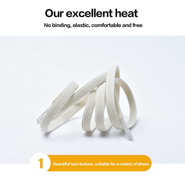 1 par Elastiskt skosnöre Press Spänne Gummiband Lazy Shoestring No.9