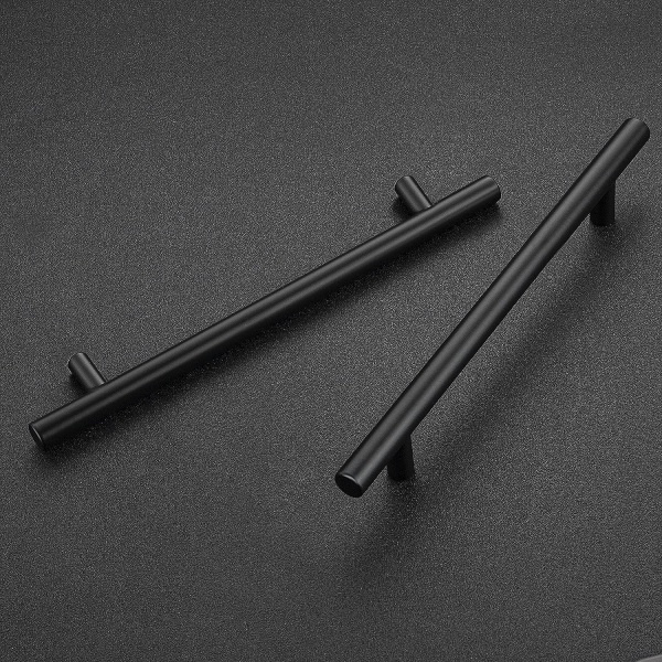 10 Pack Svarta Kökshandtag Skåp Handtag 160Mm Hål