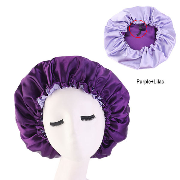 Cap cap med lockigt hår (lila)