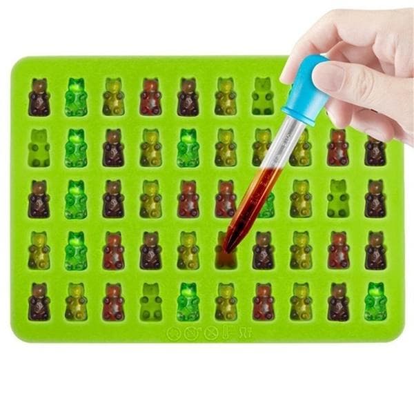 Gummy Bears Gummy Bears Grön Form Candy Bears Candy Form Grön