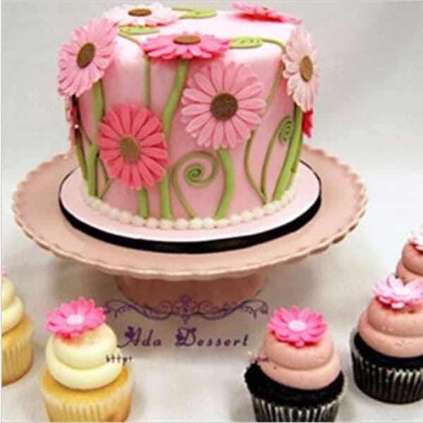 Små blommor Form Sugarpaste Fondant Bakform Form Mint