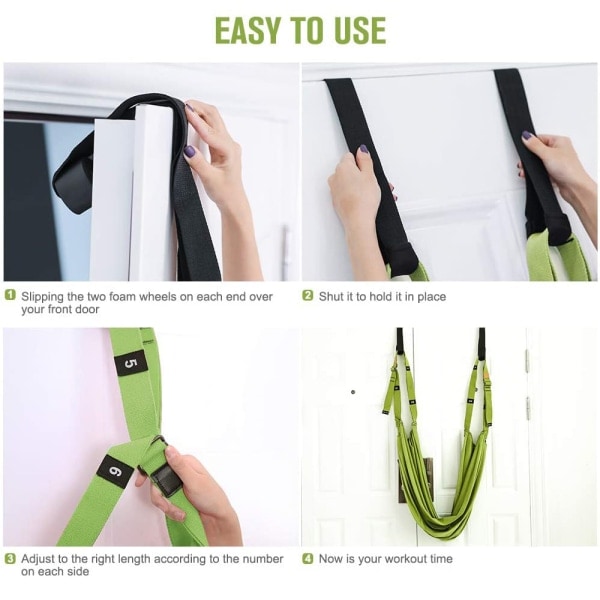 Aerial Yoga Strap, för att sträcka benen i midjan, gå för Yoga green