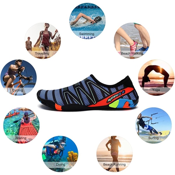 Strandskor, sportvattenskor yogaskor (mörkblå) 38EU dark blue 38EU
