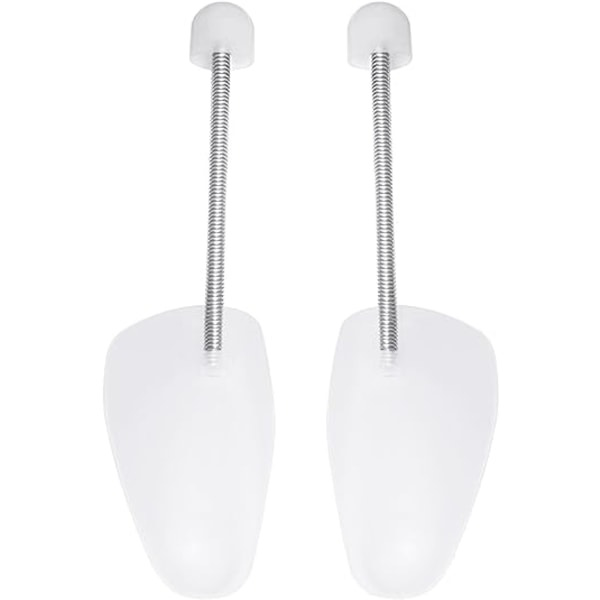 Set med 5 par plastskoträd, skoform, anpassningsbar storlek 38-44, transparent
