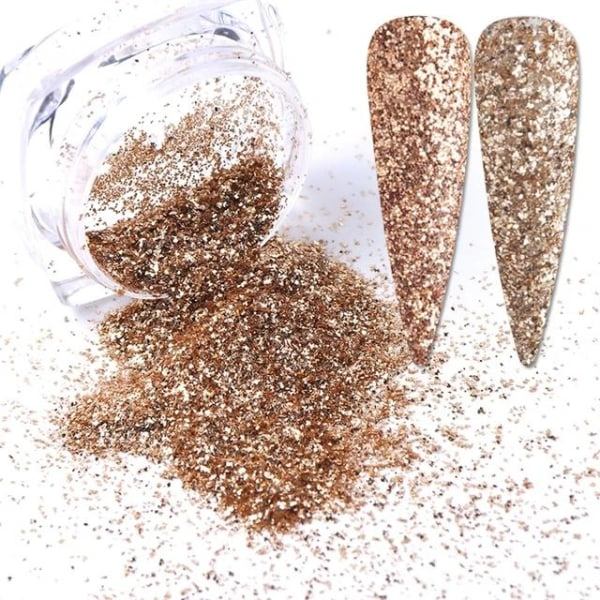 6st nagelglitter glitter, Nageldekorationer flerfärgade