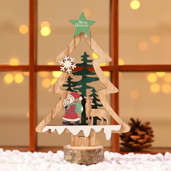 Julprydnader trähängande hängen xmas tree prydnad Green Star Tree