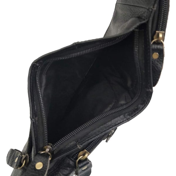 Axelremsväska i läder Crossbody Herr Dam Resor Utomhussporter, Ryggsäck