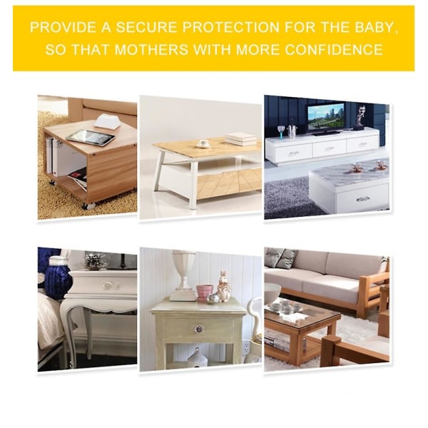 2m Baby Safety Protection Strip Bord Skrivbord Kantskydd Strip Majs Beige